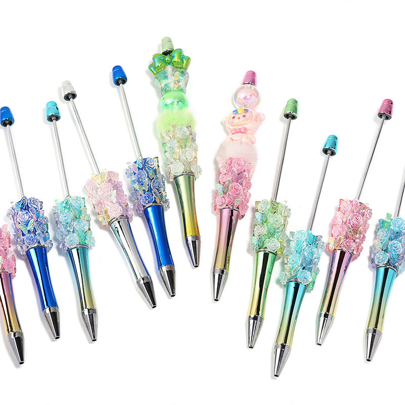 Flower Butterfly Beaded Pen