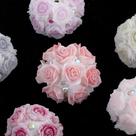 Artificial Rose Flower Cluster Ball Drill Ball