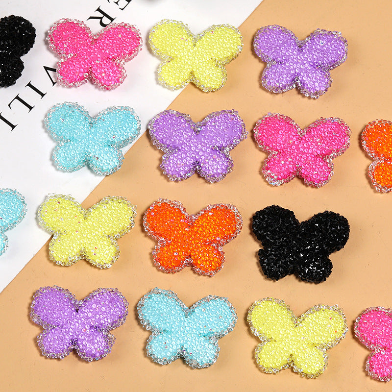 Colorful Sugar Butterfly Full Diamond Through Hole Beads