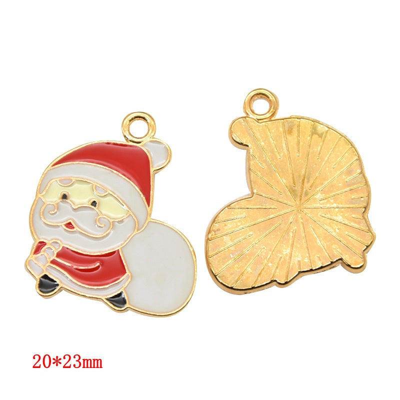 10 Pcs Christmas Series Alloy Hanging Ornaments