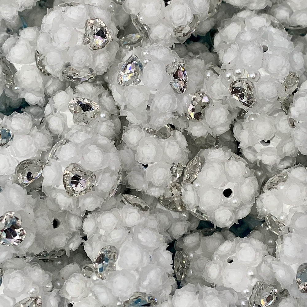 Luminous Four-sided Heart Zircon Rose Ball