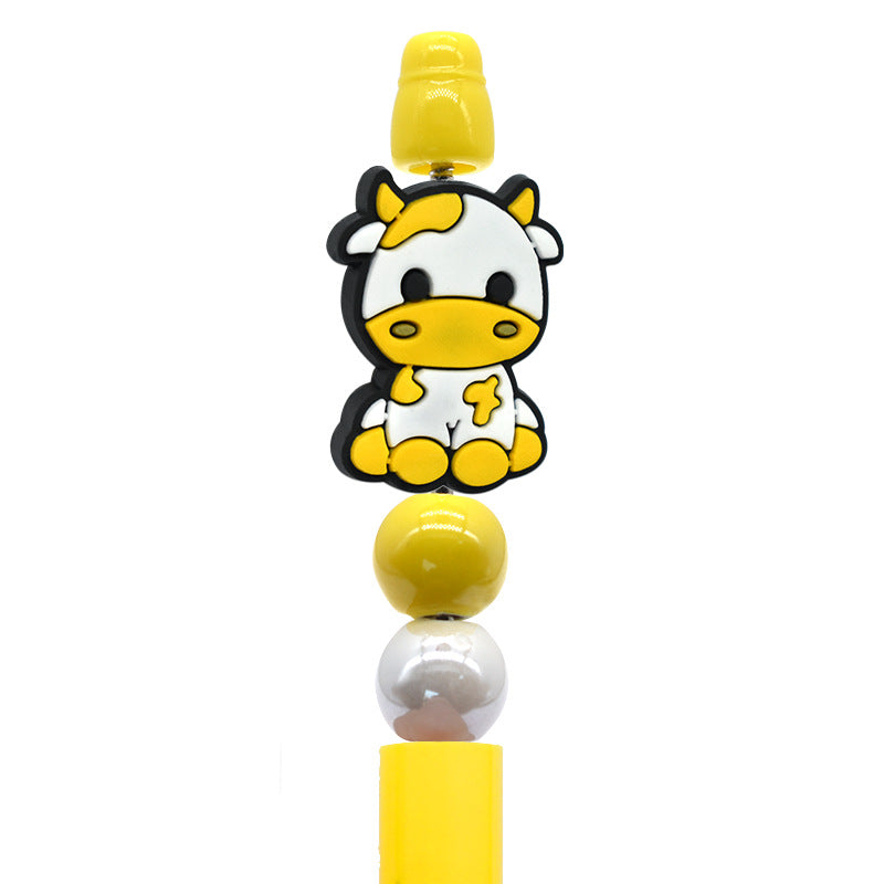 Cartoon Cute Animal Beaded Pen Silicone Focal Beads