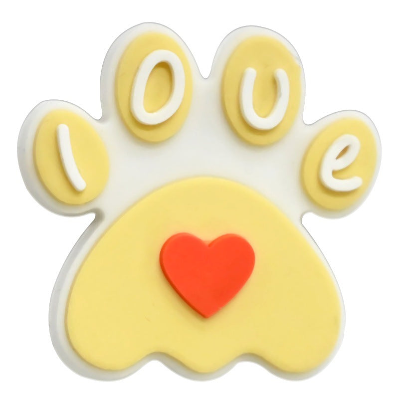 Cartoon Animal Footprint Series Silicone Focus Beads Silicone Focus Beads