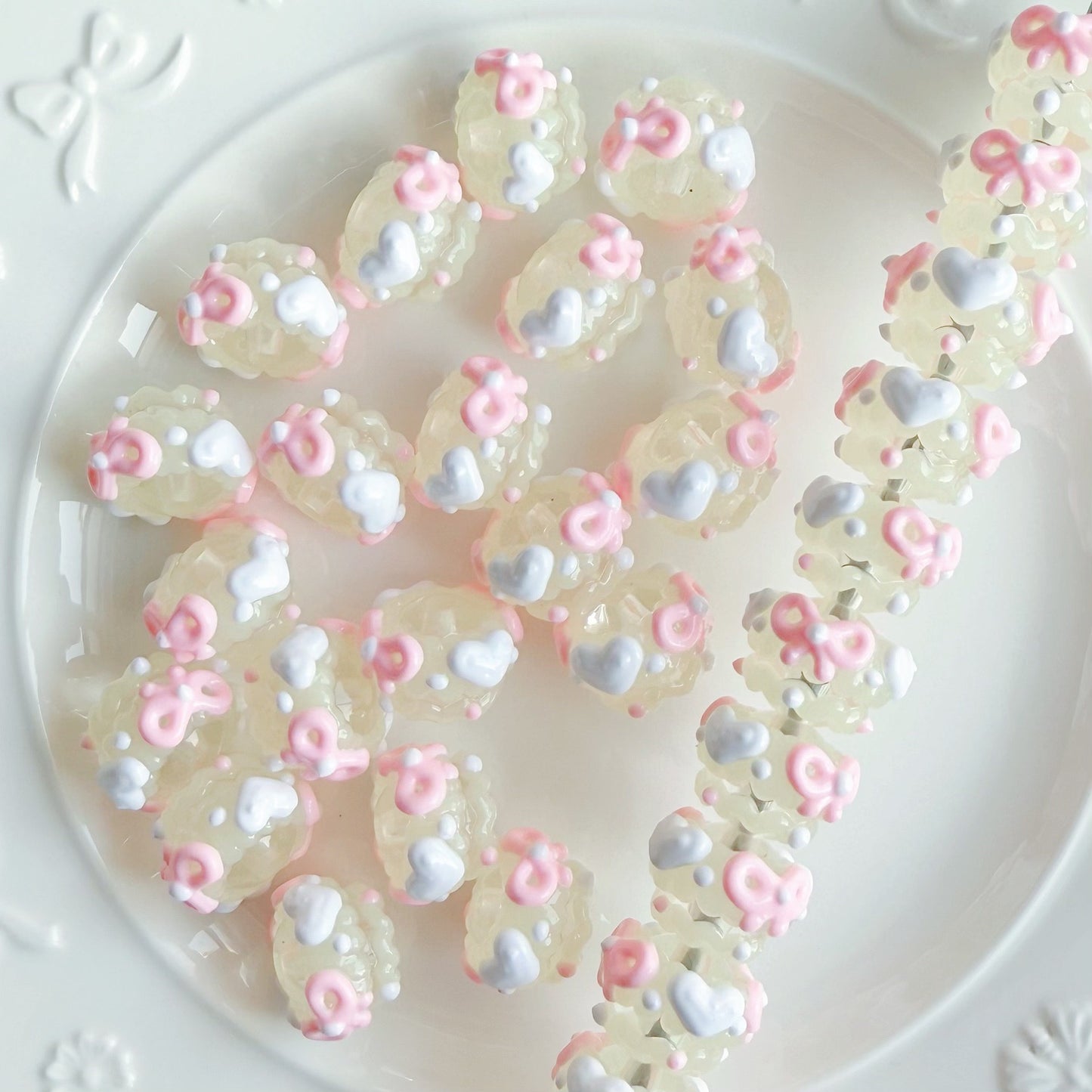 beadable beads Colorful acrylic luminous contact beads for DIY jewelry