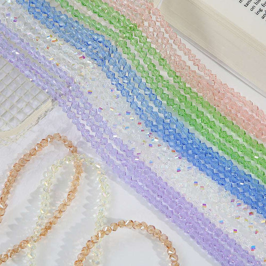6mm artificial crystal   Rhombus Beads Pointed Faceted Beads