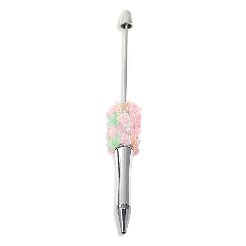 Flower Butterfly Beaded Pen