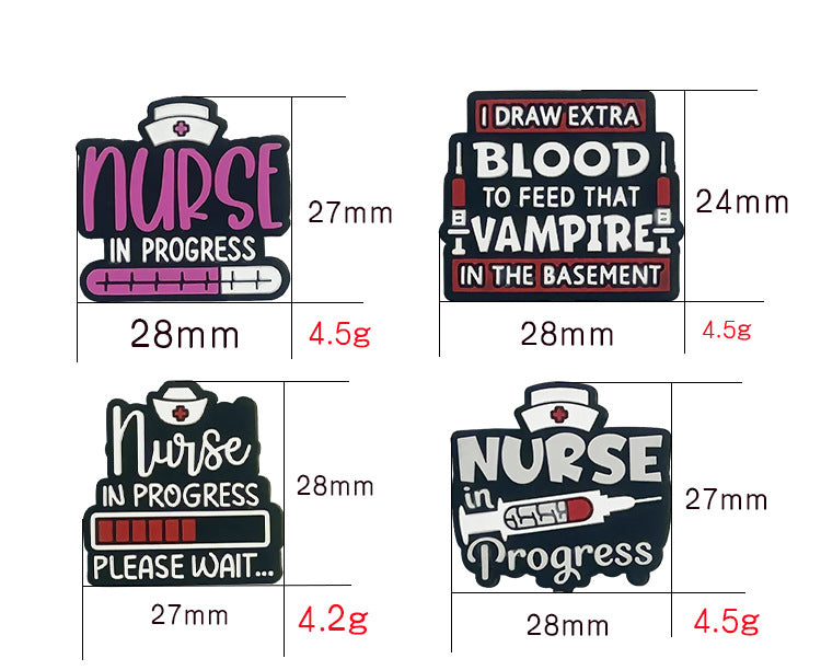 Nurse Series Food Grade Silicone Burnt Beads