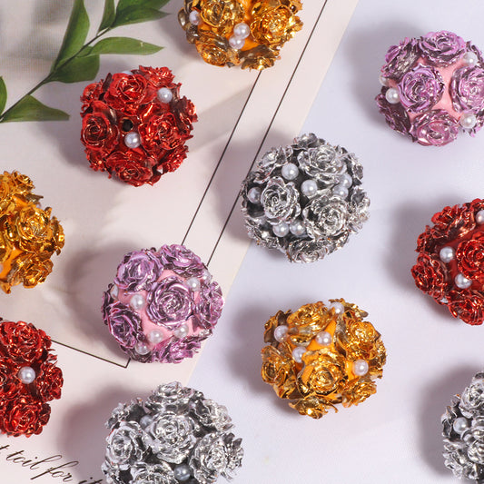 Halloween Metallic Rose Flower Ball