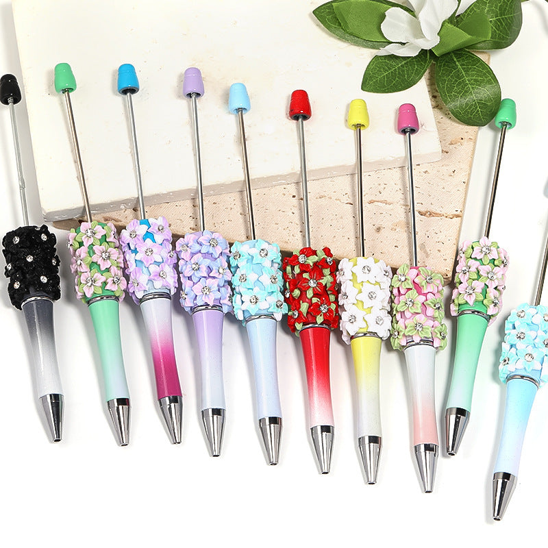 Resin Flower Full Diamond Beaded Pen