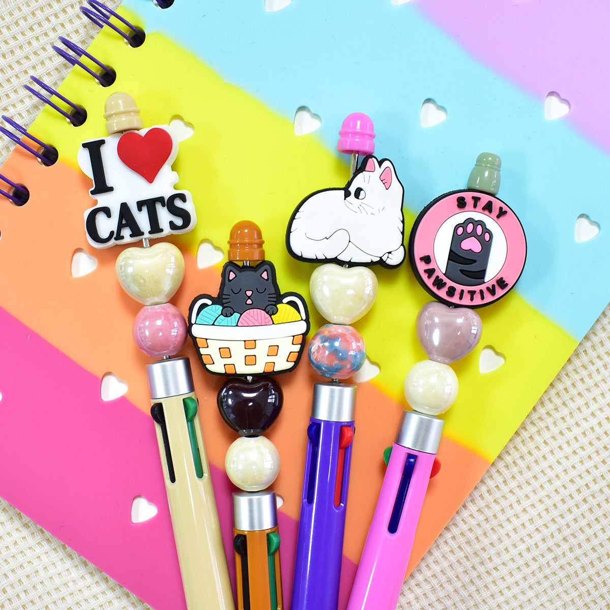 Kitten Shape Silicone Focus Beads