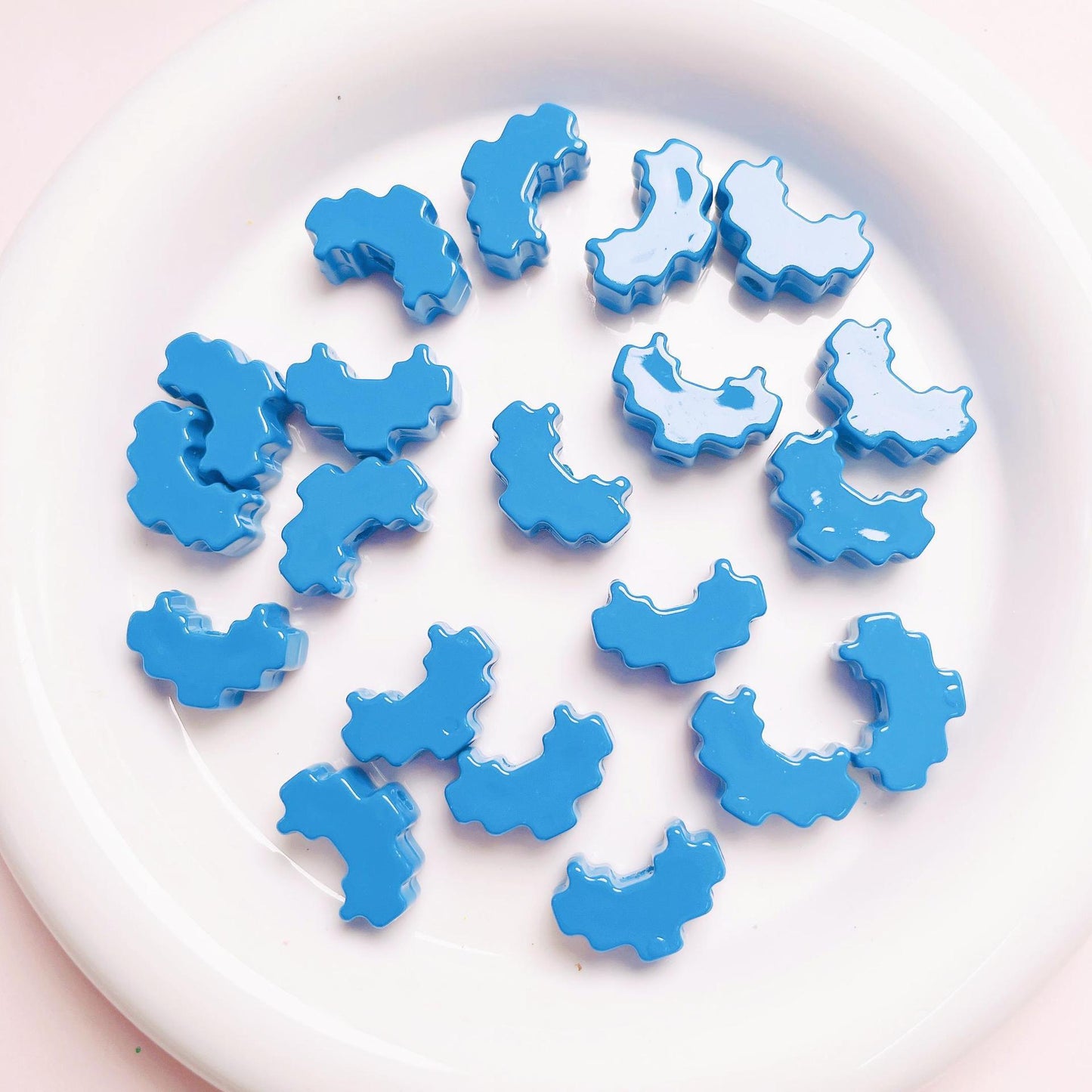 Pixel Heart Beads Enamel Acrylic Beads