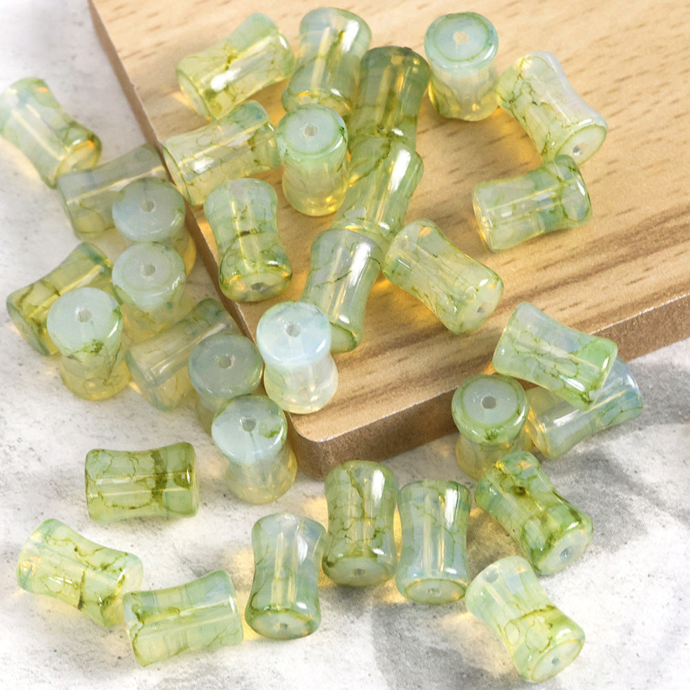 New Chinese Ancient Style Colored Glaze glass beadable beads