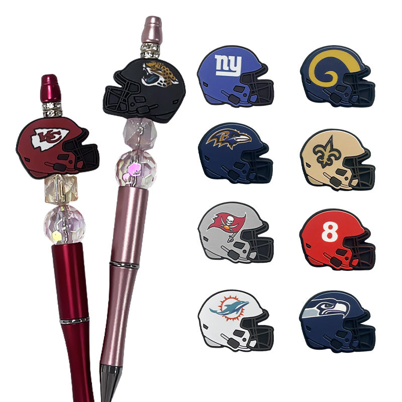 NFL Team Silicone Focal Beads American Football
