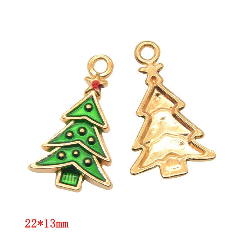 10 Pcs Christmas Series Alloy Hanging Ornaments