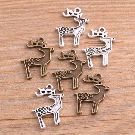 18*23mm 2 Colors DIY Zinc Alloy Jewelry Accessories Animal Charm Deer Pendant