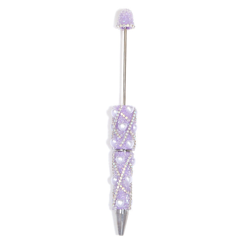 Heart Shape Pearl Full Diamond Beaded Pen