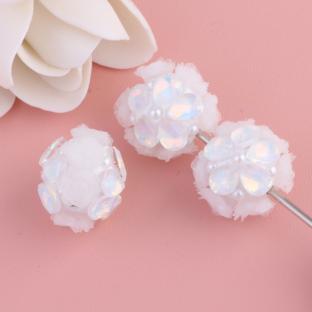 Rose Zircon Water Drop Five Petal Flower Diamond Ball