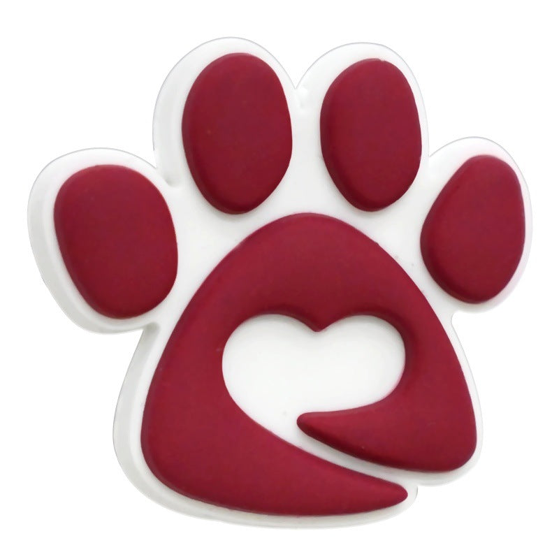 Cartoon Animal Footprint Series Silicone Focus Beads Silicone Focus Beads