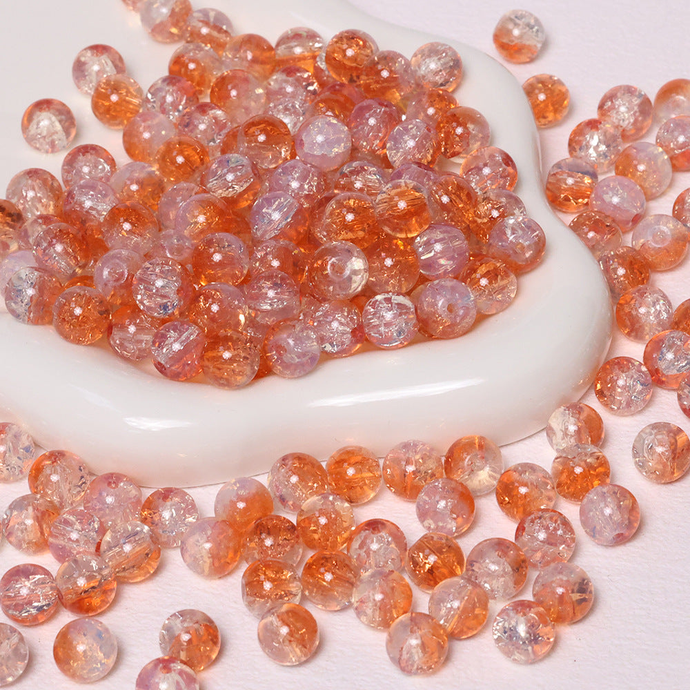 10mm Crackle Beads Jade  Glass Beads