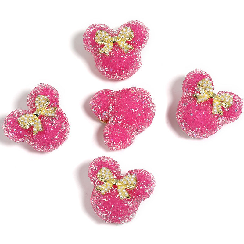 Dot Drill Bowknot Heart Sugar Ball Pen Hole Beads