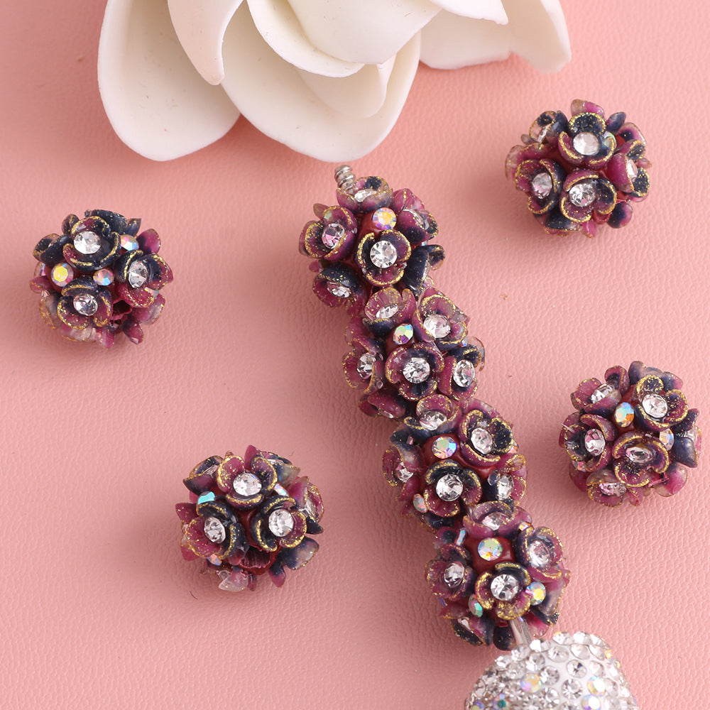 Flower Beads 10 Colors Lily Flower Three-Petal Flower Beads
