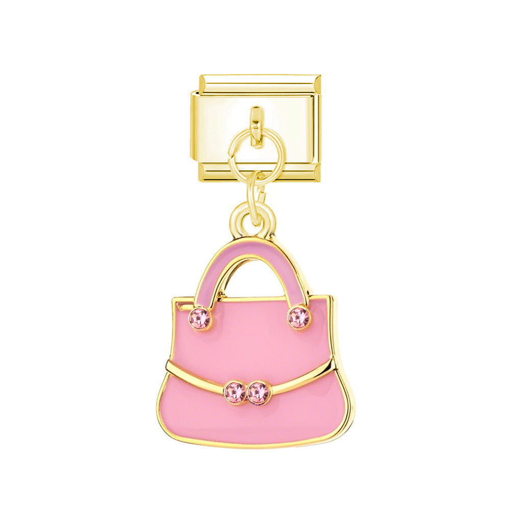 Golden pink handbag