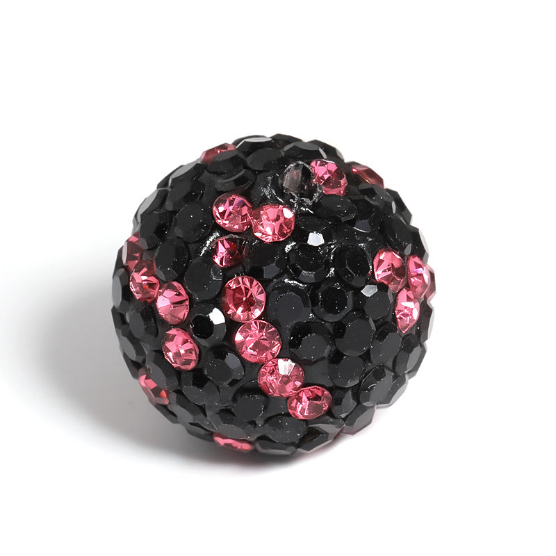 16mm Colored Rhinestone Soft Clay Beads