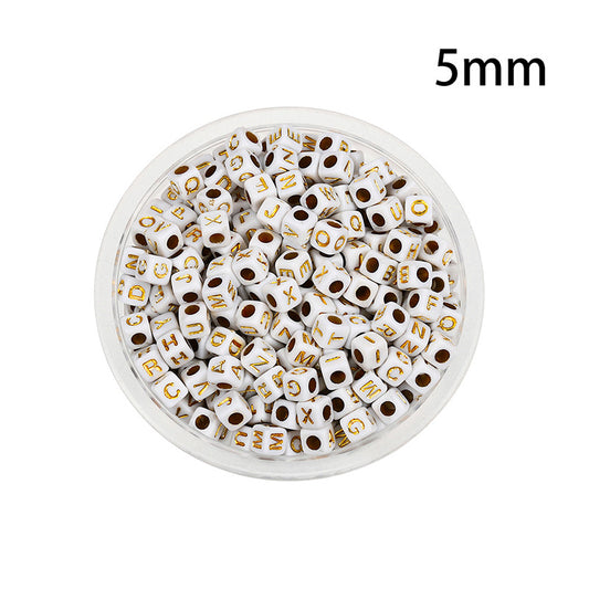 50 kinds Acrylic scattered beads English letters