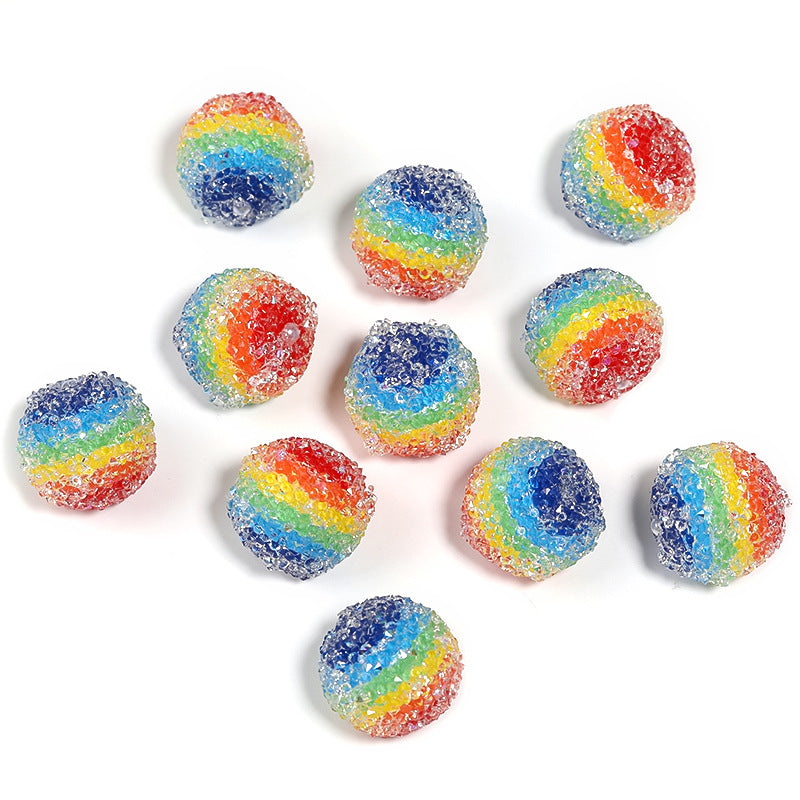 Rainbow Striped Sugar Pearls