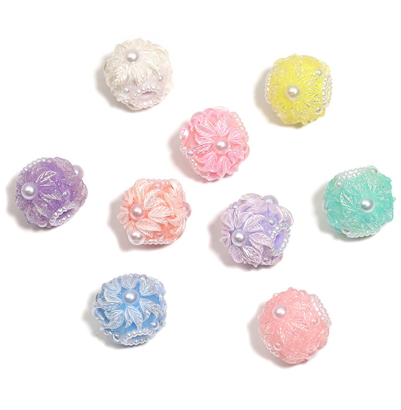 10 pcs 20mm flower fancy beads