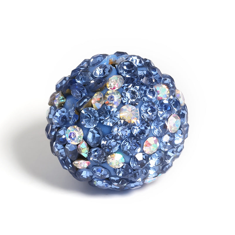 16mm Colored Rhinestone Soft Clay Beads