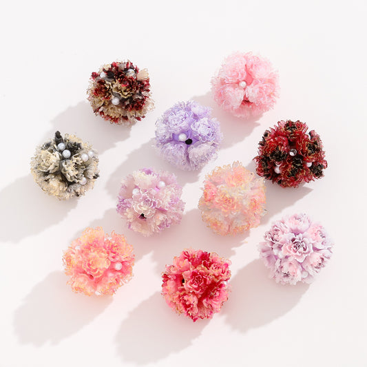 Pearl-Gradient Peony Flower Ball Fancy beads