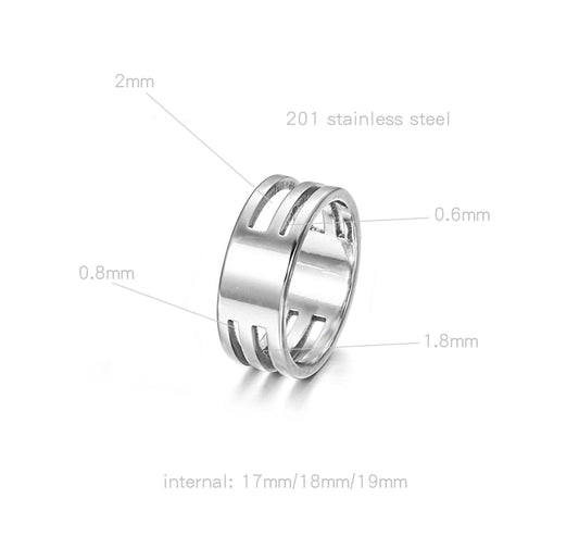 Stainless steel open ring Jewelry Making Repair Supplies