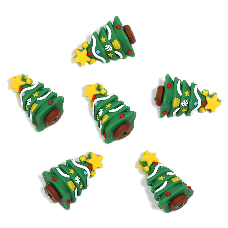 Christmas tree Santa Silicone Beads for Jewelry Making & Pens