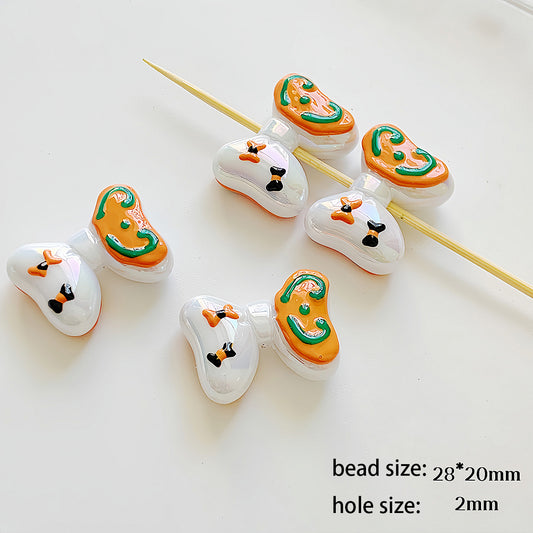 Halloween Series bow tie acrylic hand-painted beadable beads
