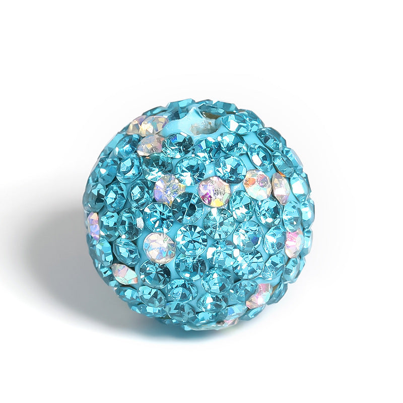 16mm Colored Rhinestone Soft Clay Beads