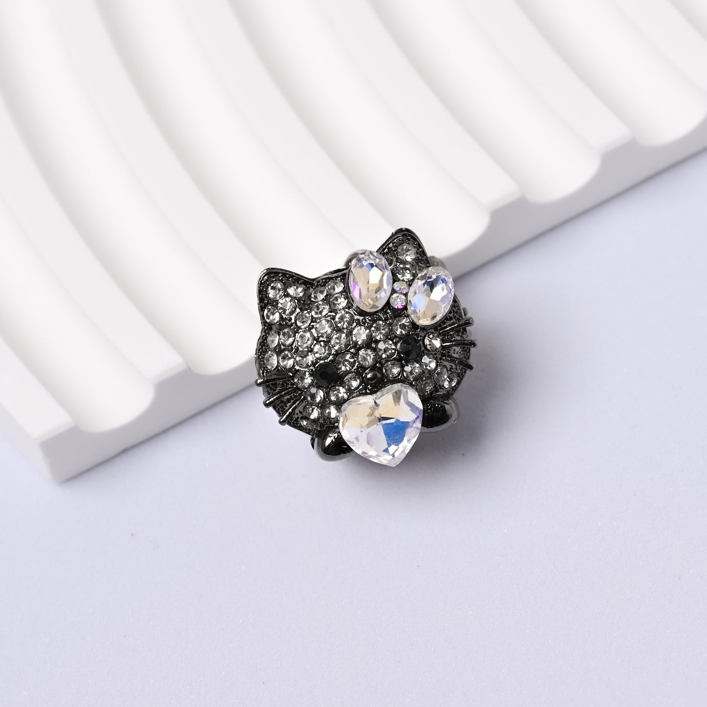 5 pcs Kitty Cat Bead with Straight Hole Fancy Beads