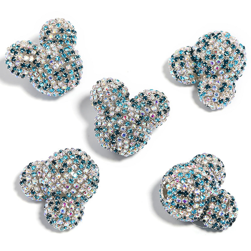 5 pcs Colorful Mickey Head Rhinestone Fancy beads