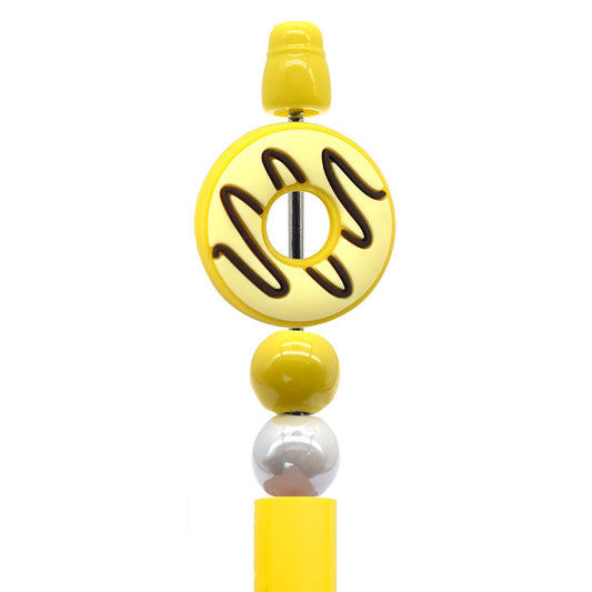 Donut Series Yellow Silicone Focal Beads