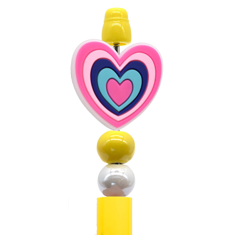 Heart Silicone Focus Beads Silicone Focus Beads
