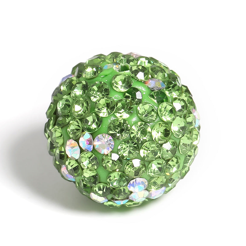 16mm Colored Rhinestone Soft Clay Beads