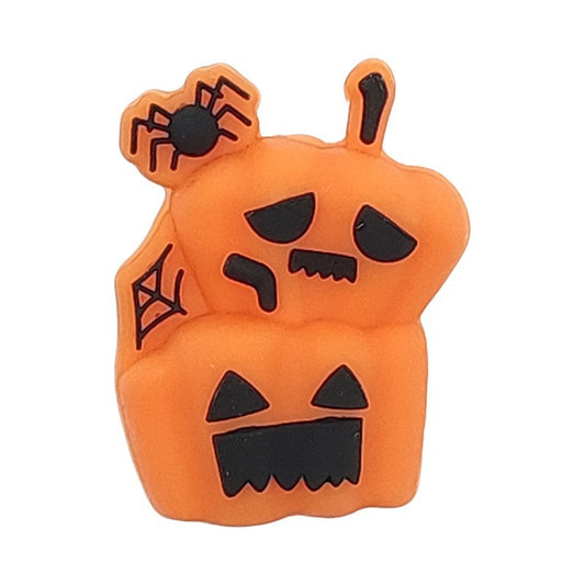 ハロウィンシリーズ シリコンフォーカルビーズ - 五芒星パンプキン