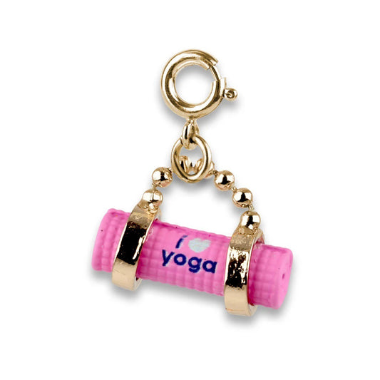 Pink yoga mat charm