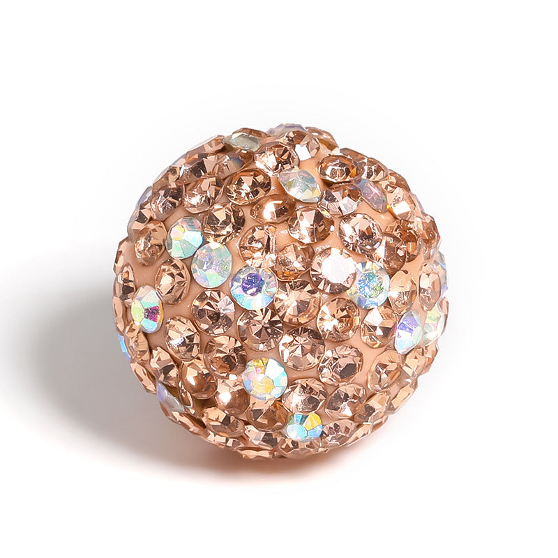 16mm Colored Rhinestone Soft Clay Beads
