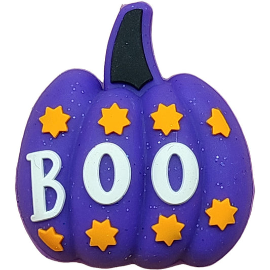 Halloween Series Silicone Focal Beads-Boo Pumpkin