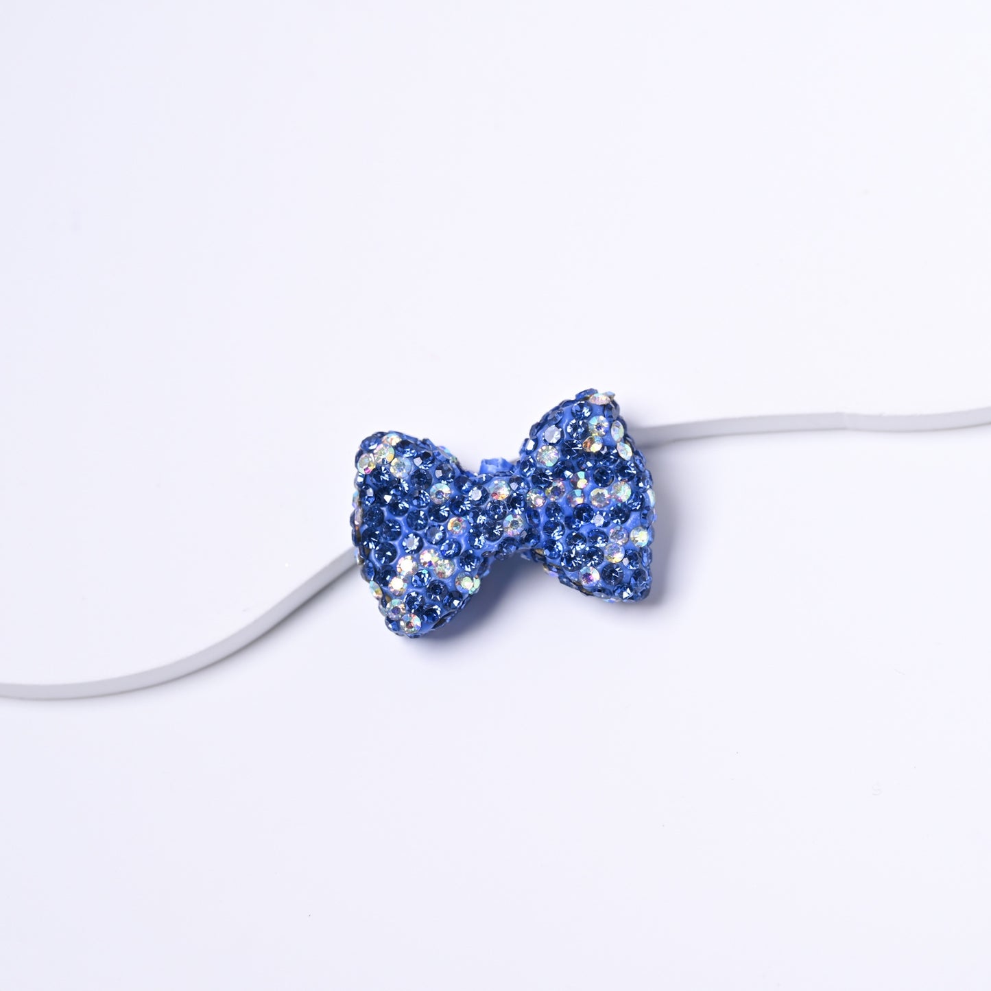 Full-Diamond Clay Bow Tie with Crystal Clay Cufflinks and Beads
