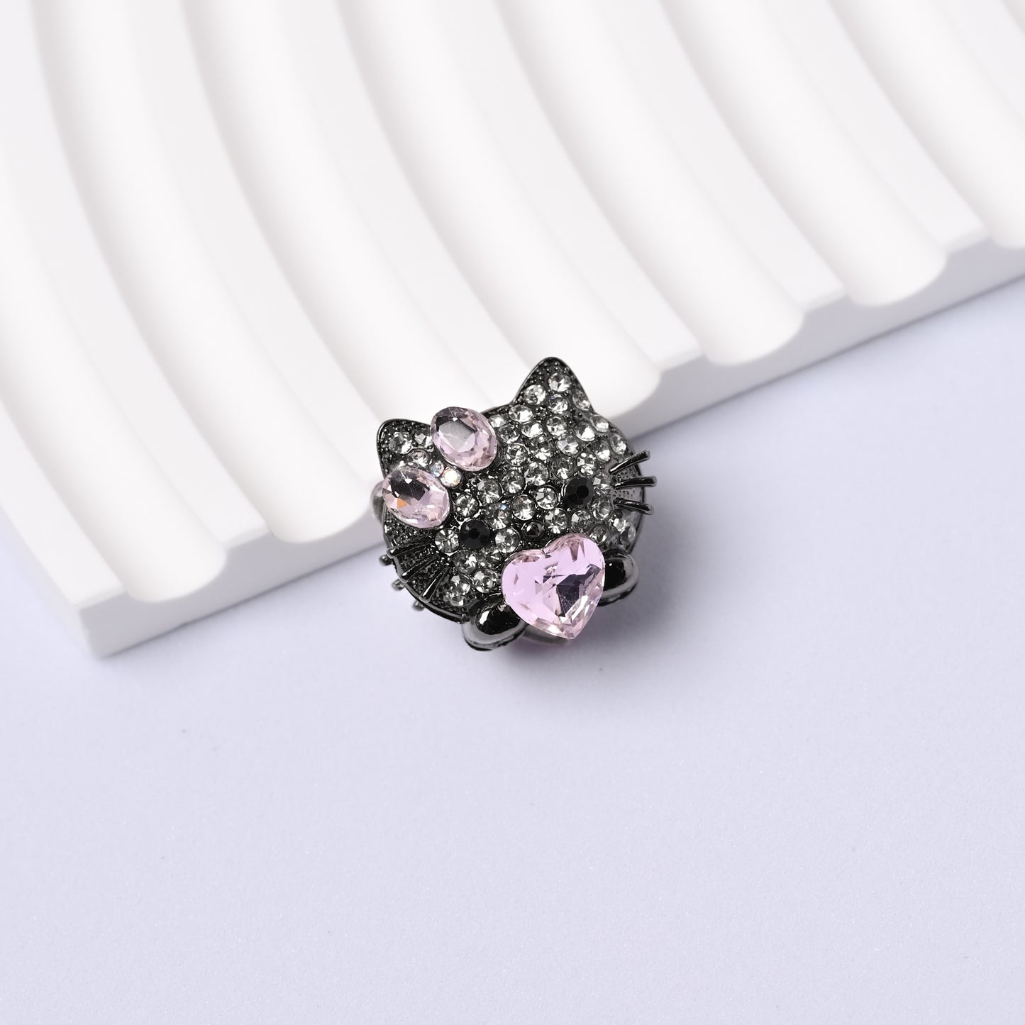 5 pcs Kitty Cat Bead with Straight Hole Fancy Beads