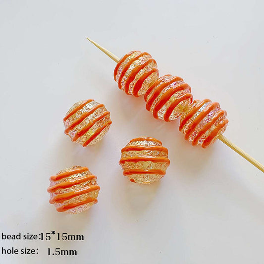 Halloween Series acrylic hand-painted beadable beads-round beads