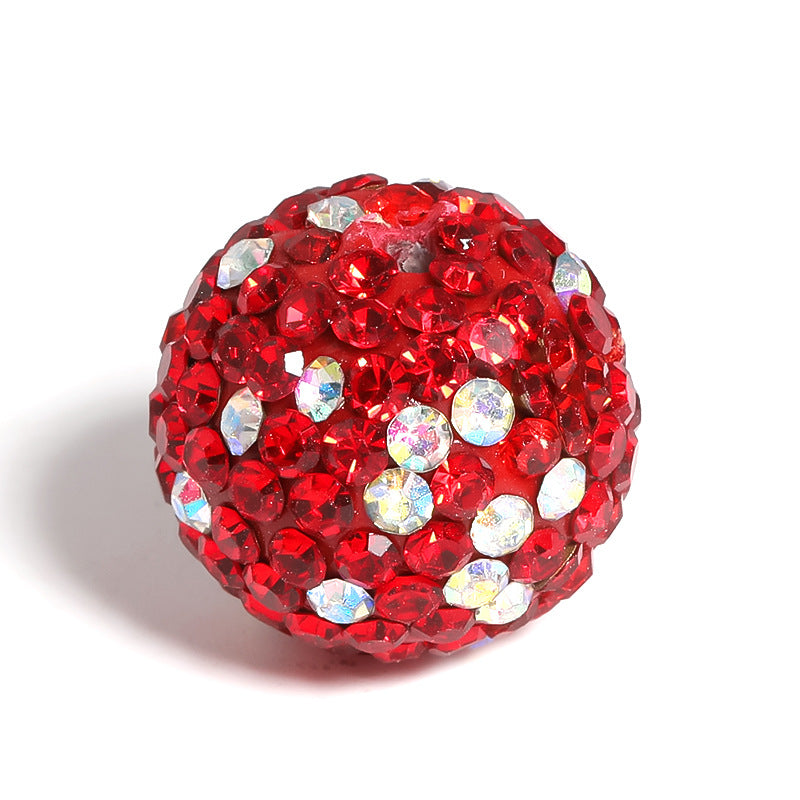 16mm Colored Rhinestone Soft Clay Beads