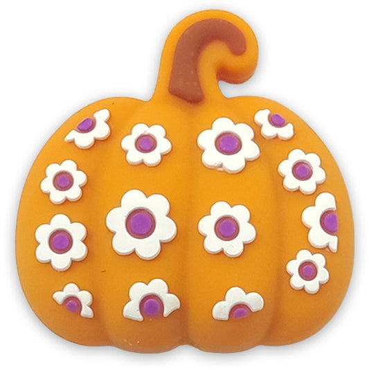 Halloween Series Silicone Focal Beads-yellow pumpink